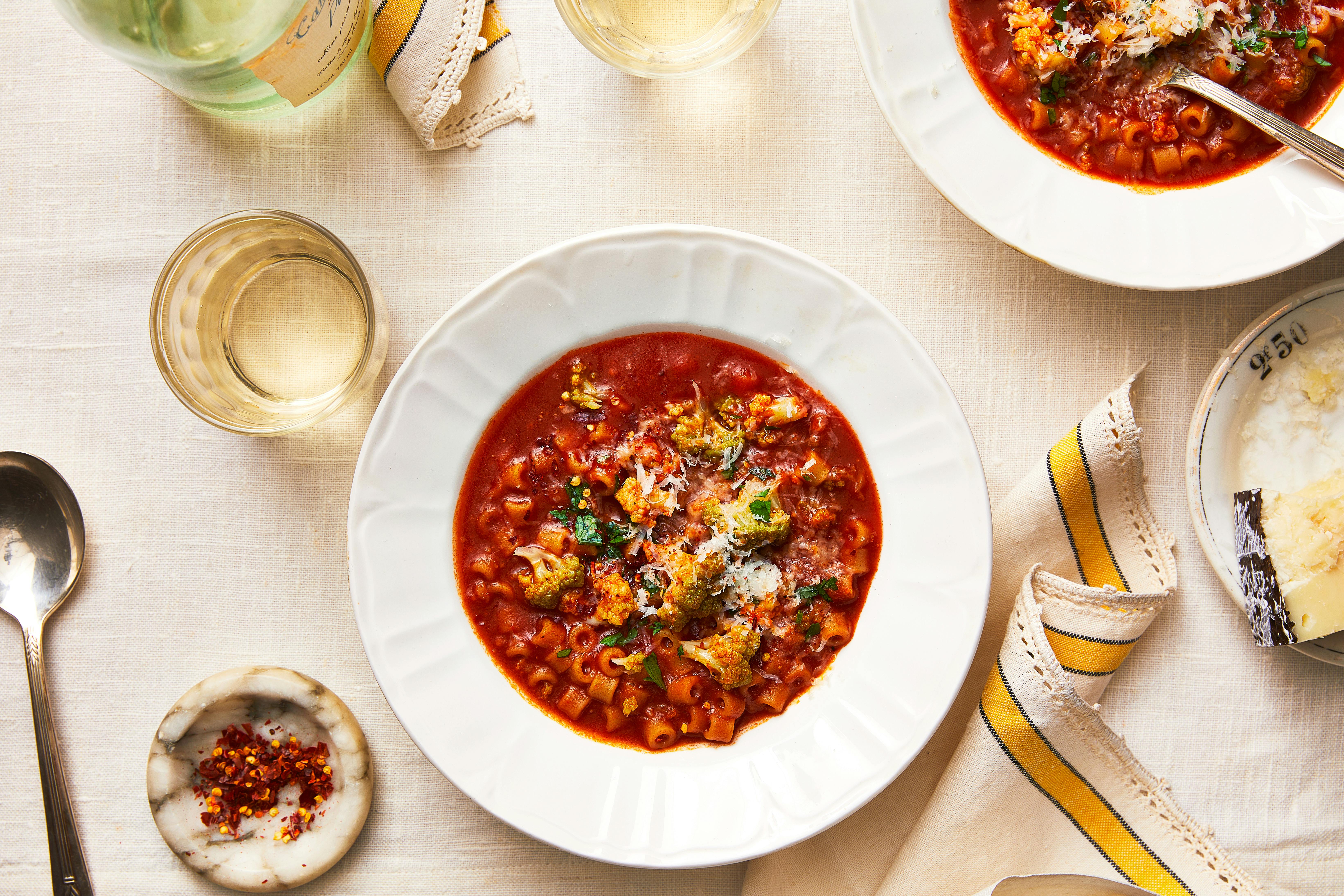 Broccoli Soup with Pasta and Anchovy  image