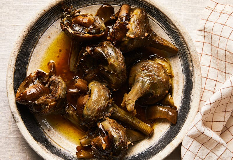 Roman Style Artichokes with Anchovies