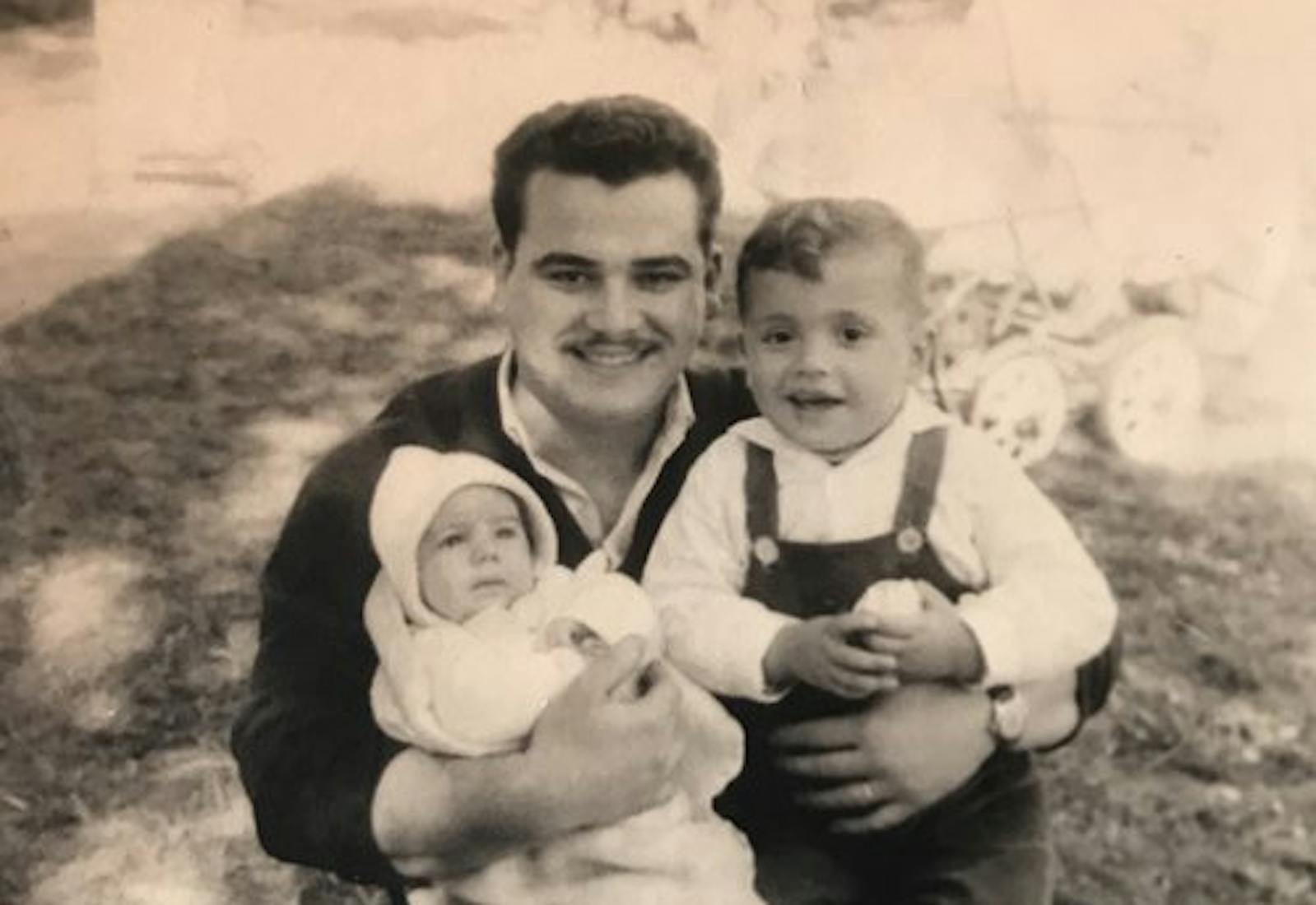 Tiffany's grandfather George Bellaiche with his children in Israel, 1960s.