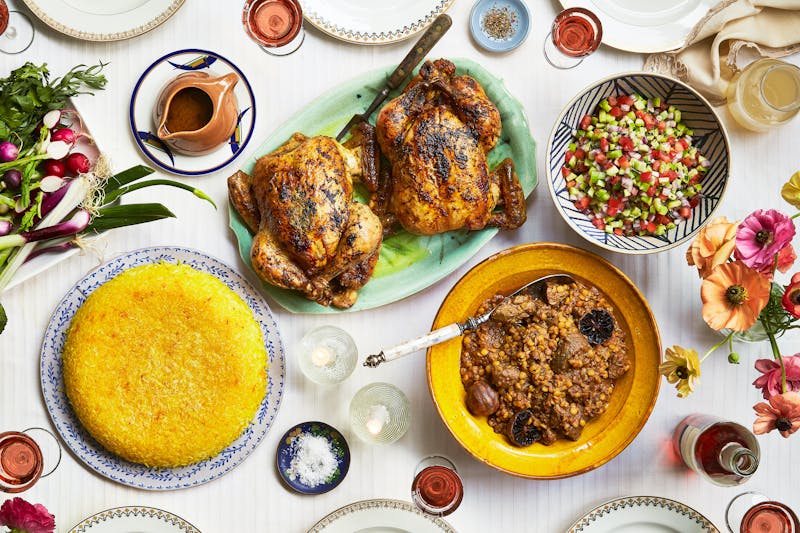 Persian shabbat spread. 