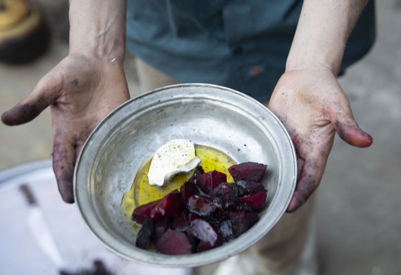 Charred Beets With Sour Cream