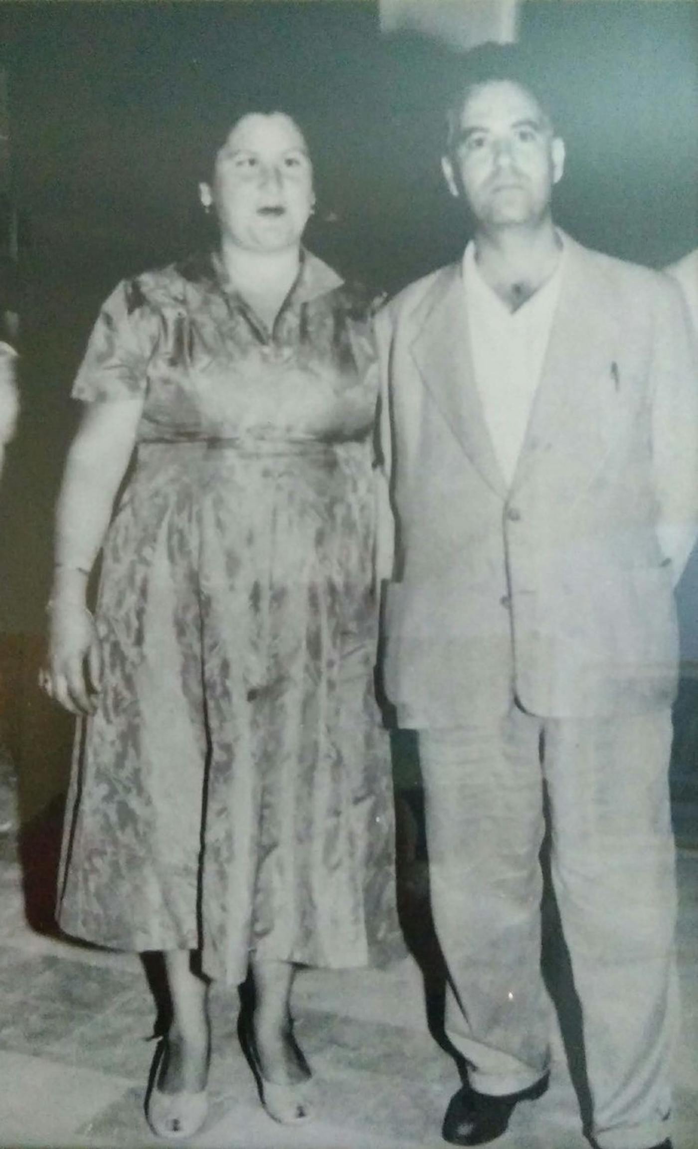 Nitza’s parents, Maloo and Shimon, in Israel, 1950.