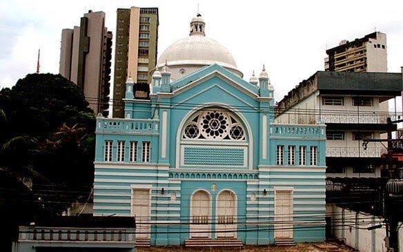 Shaar Hashamaim Synagogue in Belem, Brazil, founded in the late 19th century.