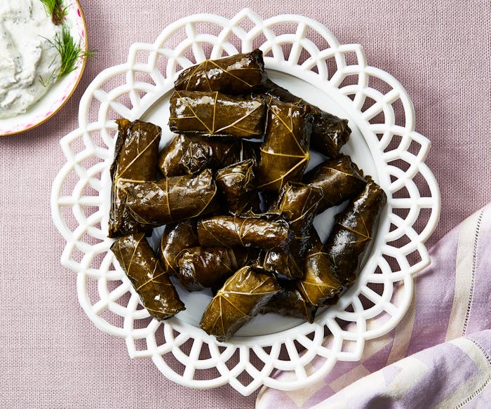 Dolma (Vegetarian Stuffed Grape Leaves) image