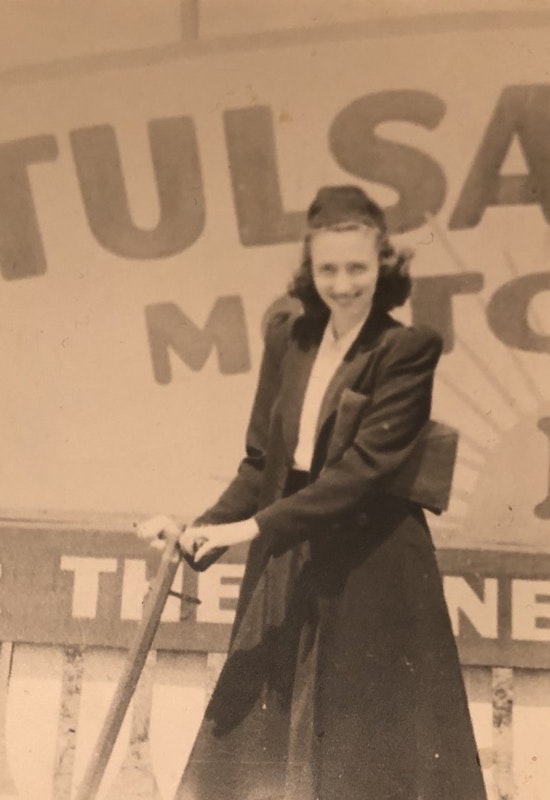 Ruth during her college years, 1936.