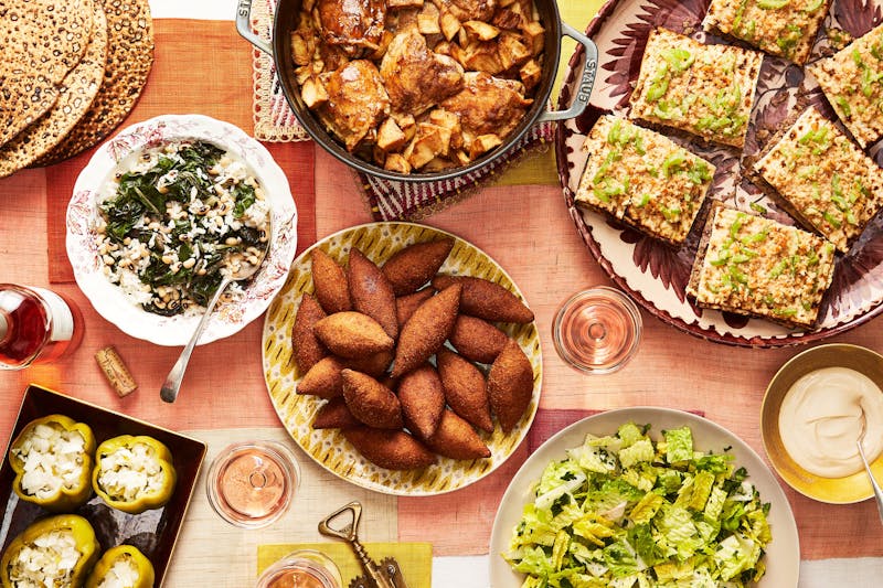 Sigi Mantel's Passover lunch spread.
