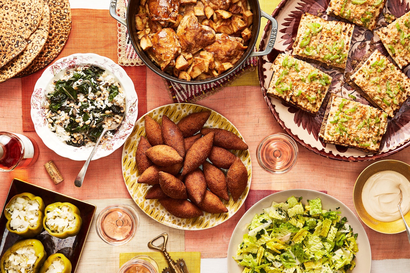 Sigi Mantel's Passover lunch spread.