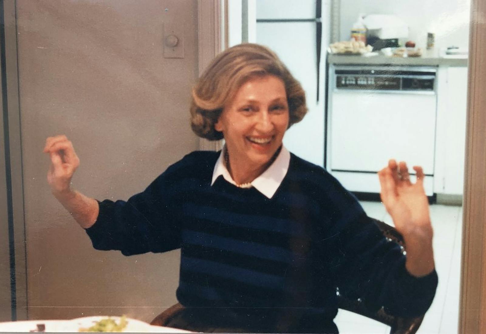 Ruth in the 90’s at her kitchen table in Palm Beach, Florida.