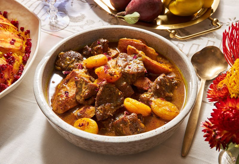 Khoresh e Beh (Lamb Stew With Quince and Dried Apricot)