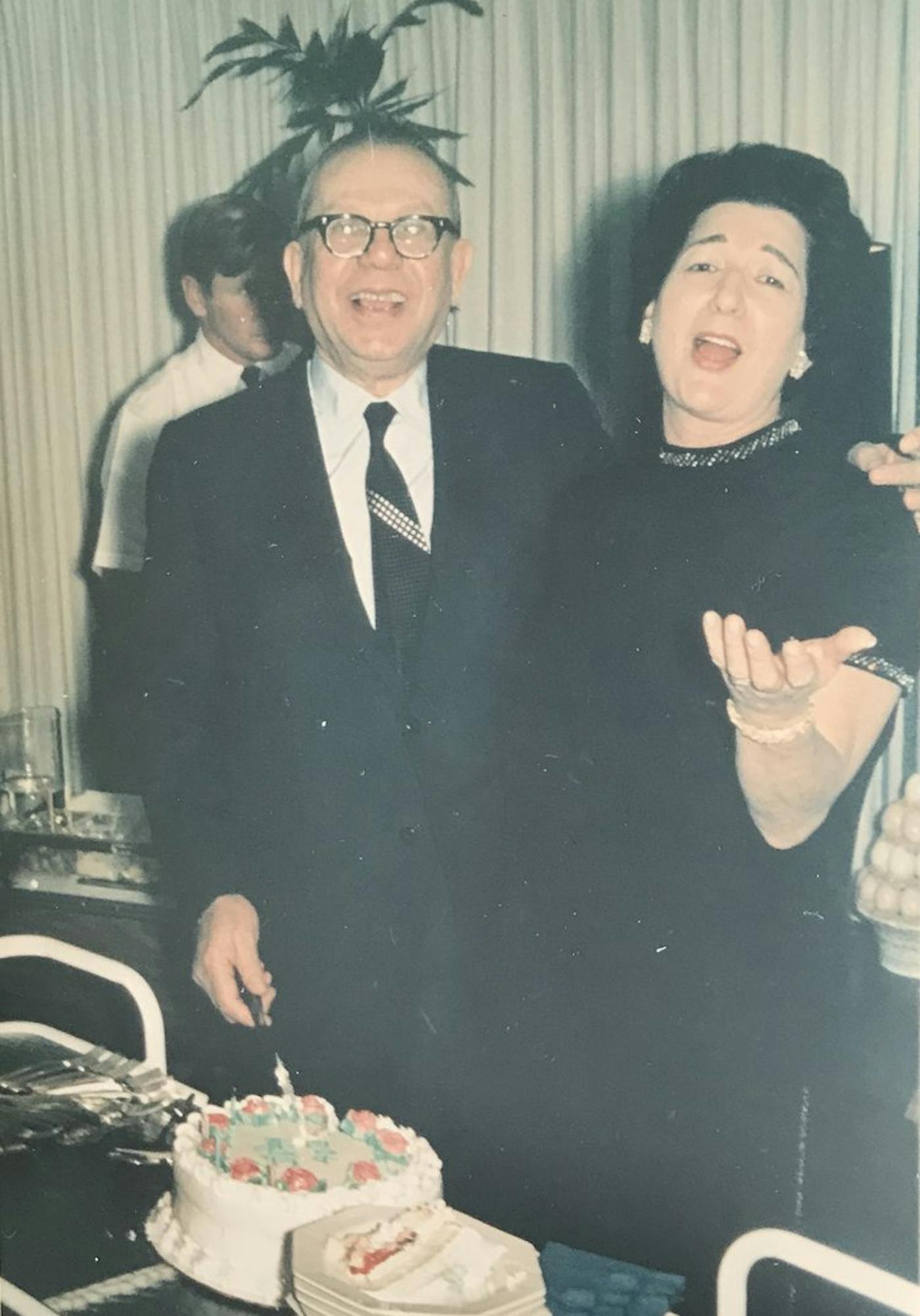 Evelyn & Saul Reinfeld celebrating their 40th wedding anniversary, 1968.