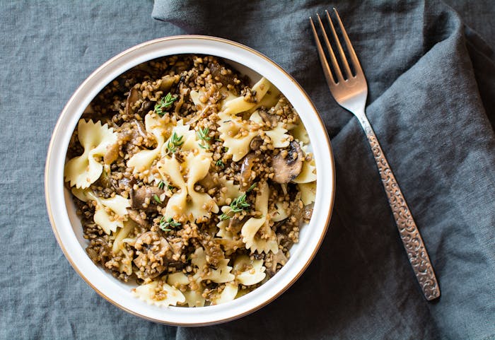 Kasha Varnishkes With Mushrooms image