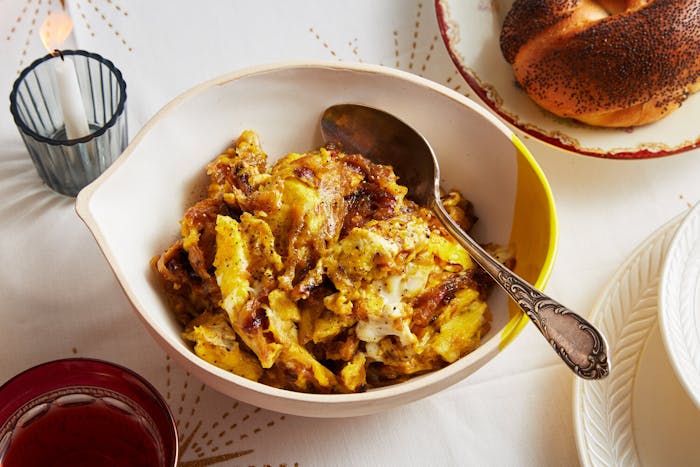 Eggs With Schmaltzy Onions image