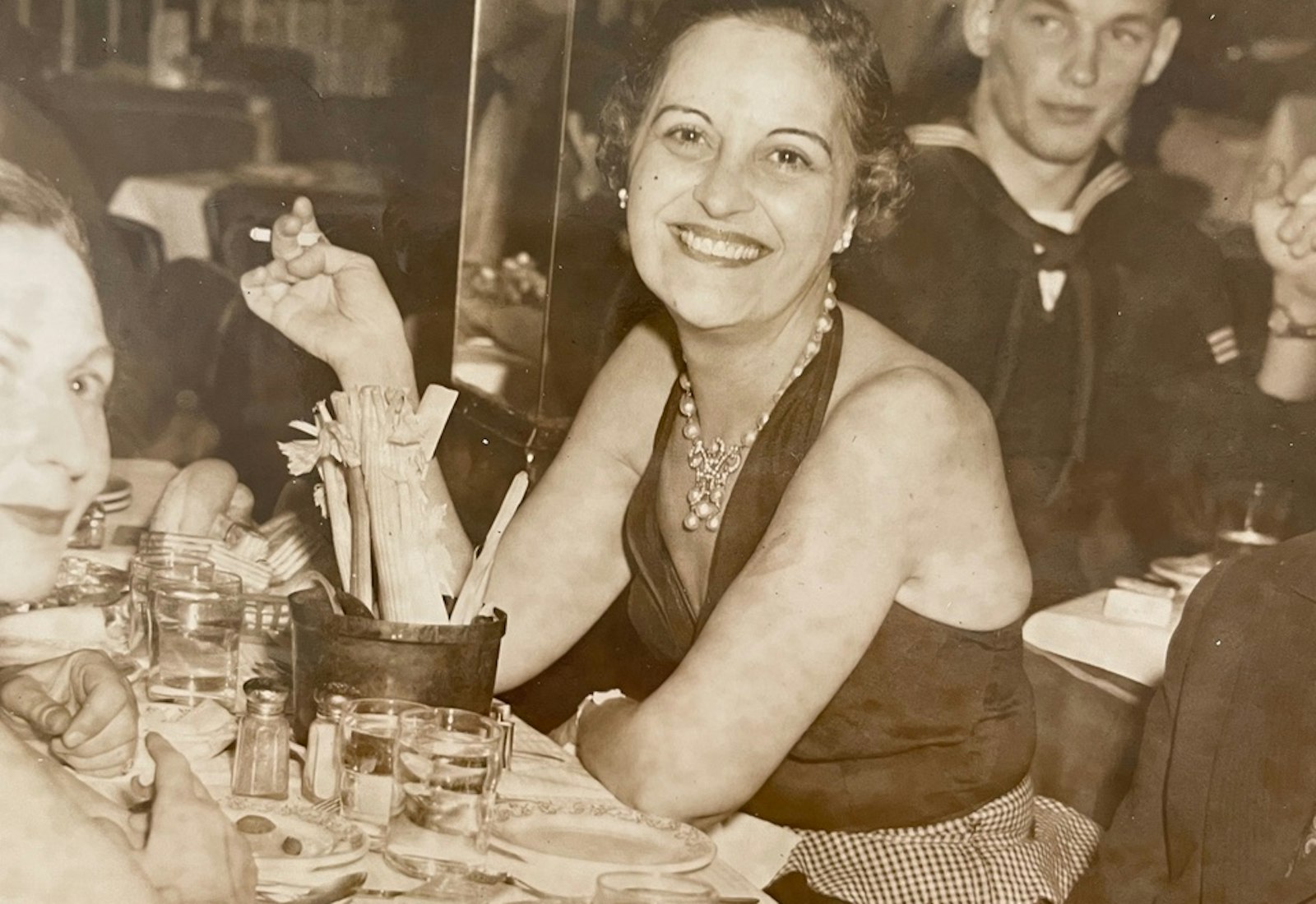 16 year old Essie in restaurant