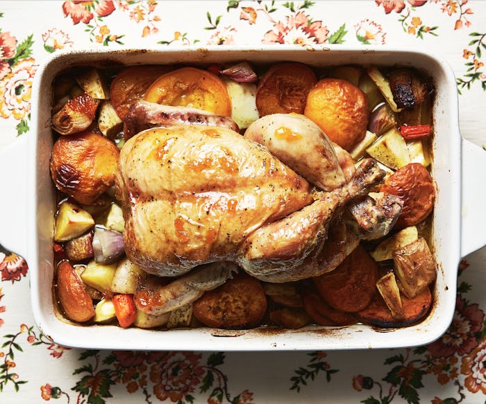Roasted Chicken With Apricots image