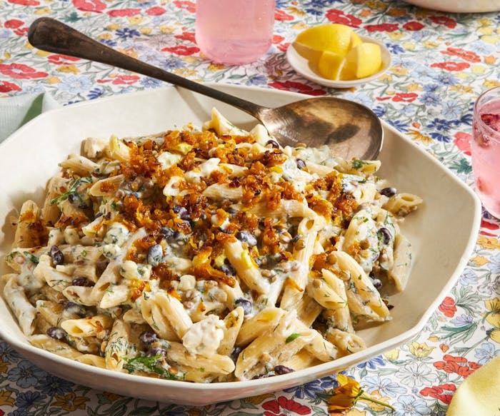 Pasta With Yogurt, Beans, and Herbs image