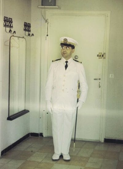 Michel’s father Maurice in his Naval uniform in Mers El Kebir French naval base in Algeria in the 1950s.