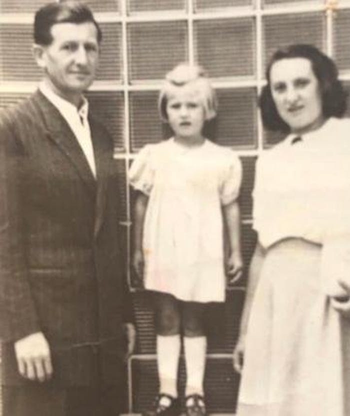 Haigt’s grandfather Max (left), Mother (center) and grandmother (right) in Israel in the 1950’s.