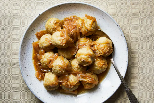 Kneidlach in Yassa Sauce — Jewish Food Society