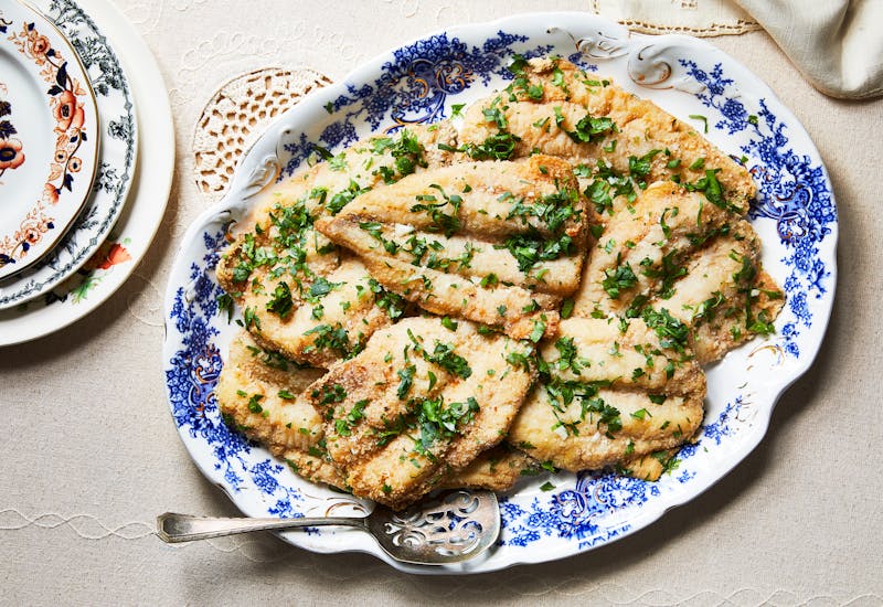 Fried Whiting with Garlic and Cilantro