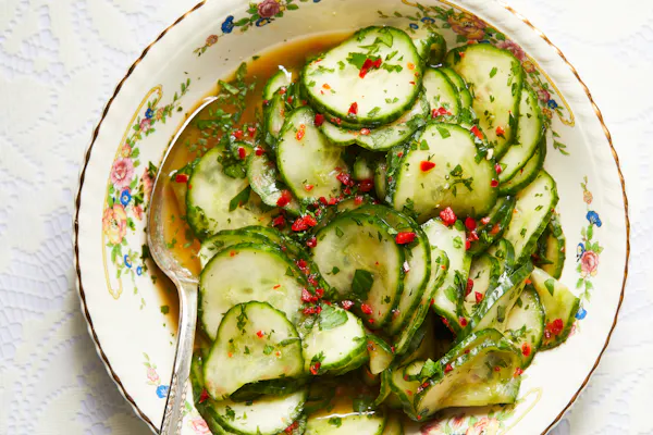 Nana’s Zalata (Quick Pickled Cucumber Salad) — Jewish Food Society