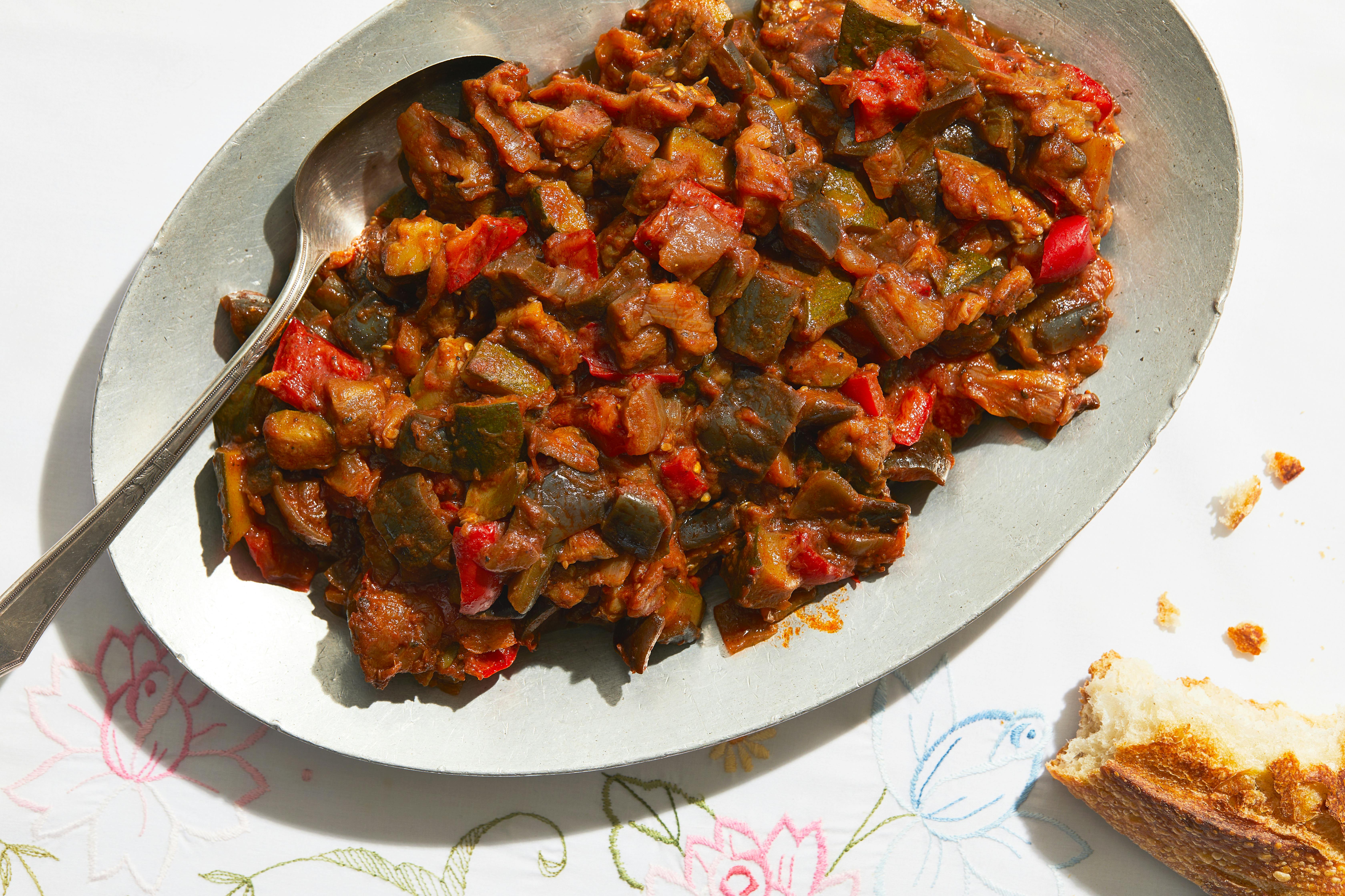 Moroccan Eggplant, Tomato, and Zucchini Kamfounata (Ratatouille) image