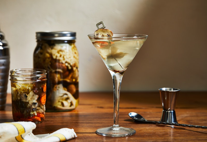 Pickled Mushroom Martini