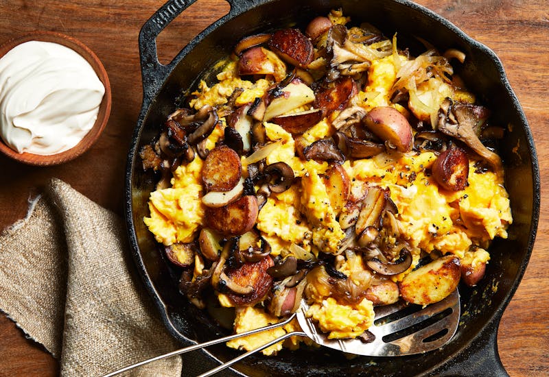 Mushroom, Onion, and Potato Scramble
