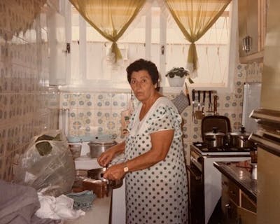 Ana in her kitchen in Yehud in 1980.