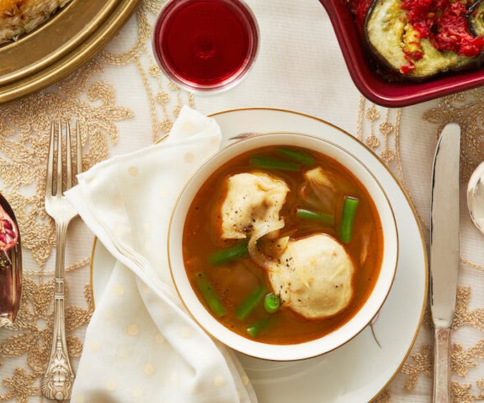 Iraqi Dumpling Soup With Green Beans image
