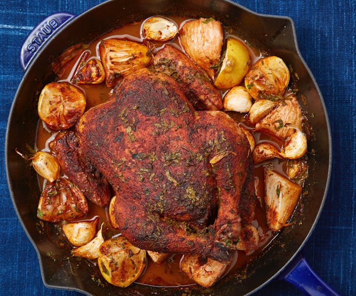 Spiced Roasted Chicken With Lemon image
