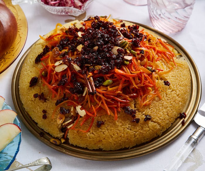 Jeweled Rice Tahdig (Persian Crispy Rice With Caramelized Fruit and Nuts) image