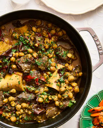Slow-Cooked Beef Cheeks and Chickpeas  — Jewish Food Society