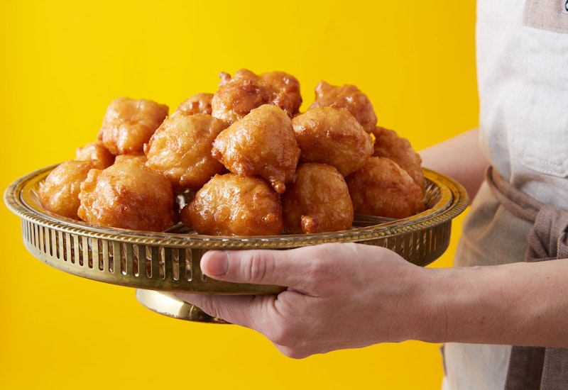 Zalabia (Doughnuts With Orange Blossom Syrup)