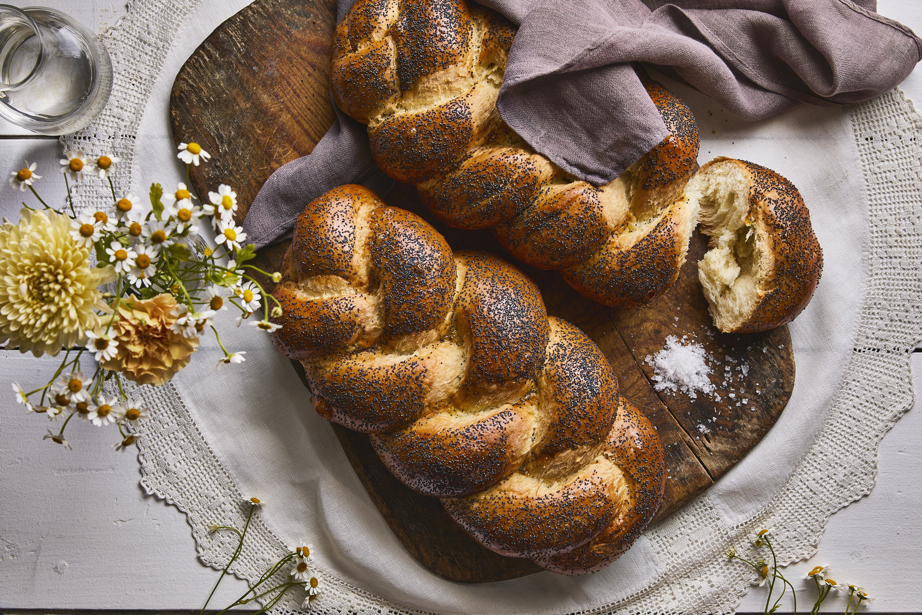Traditional Challah with Poppy Seeds image