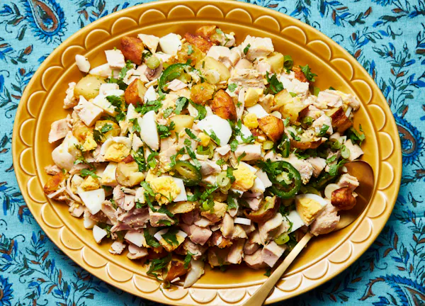 Indian-Baghdadi Shabbat Salad With Chicken, Potatoes, and Egg — Jewish Food Society