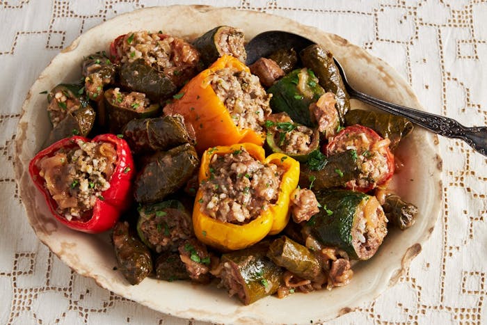 Stuffed Vegetables and Grape Leaves image