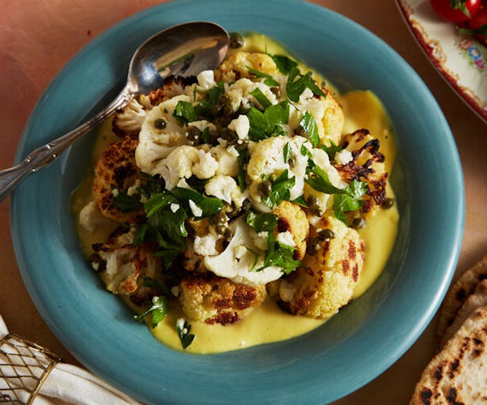 Roasted Cauliflower With Dijon and Capers image