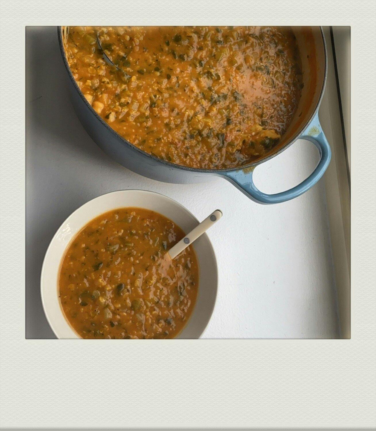 Harira (Moroccan Lentil and Chickpea Soup)  image