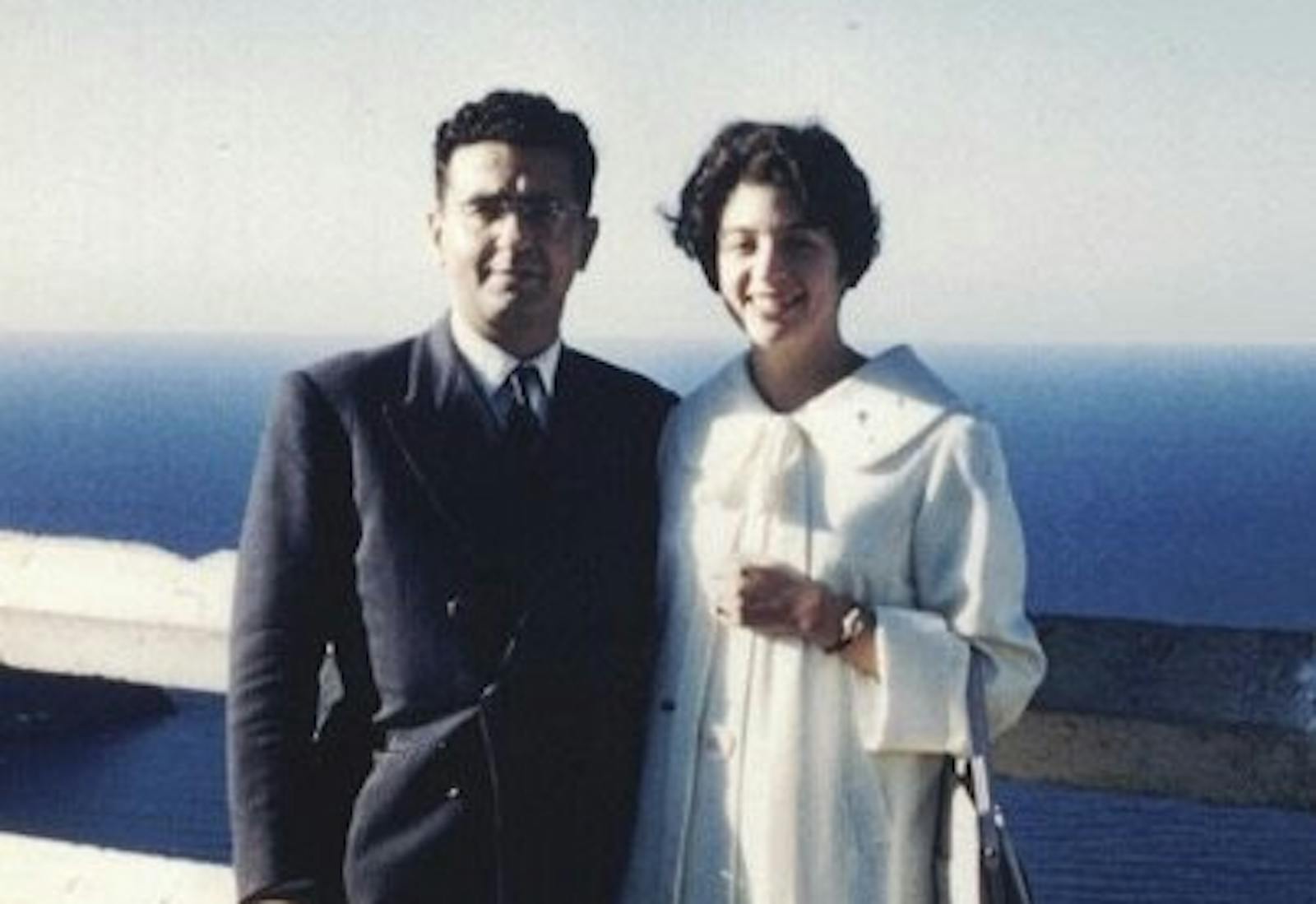 Michel’s parents Maurice and Danielle  on the coast of Algeria in 1959.