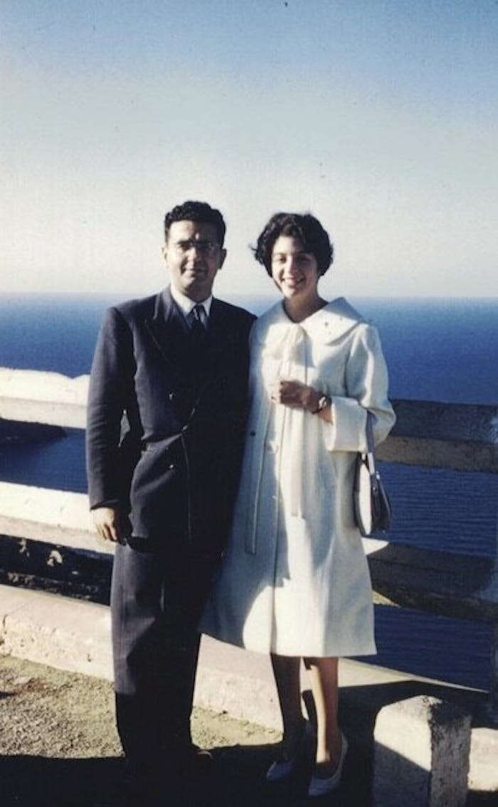 Michel’s parents Maurice and Danielle on the coast of Algeria in 1959.