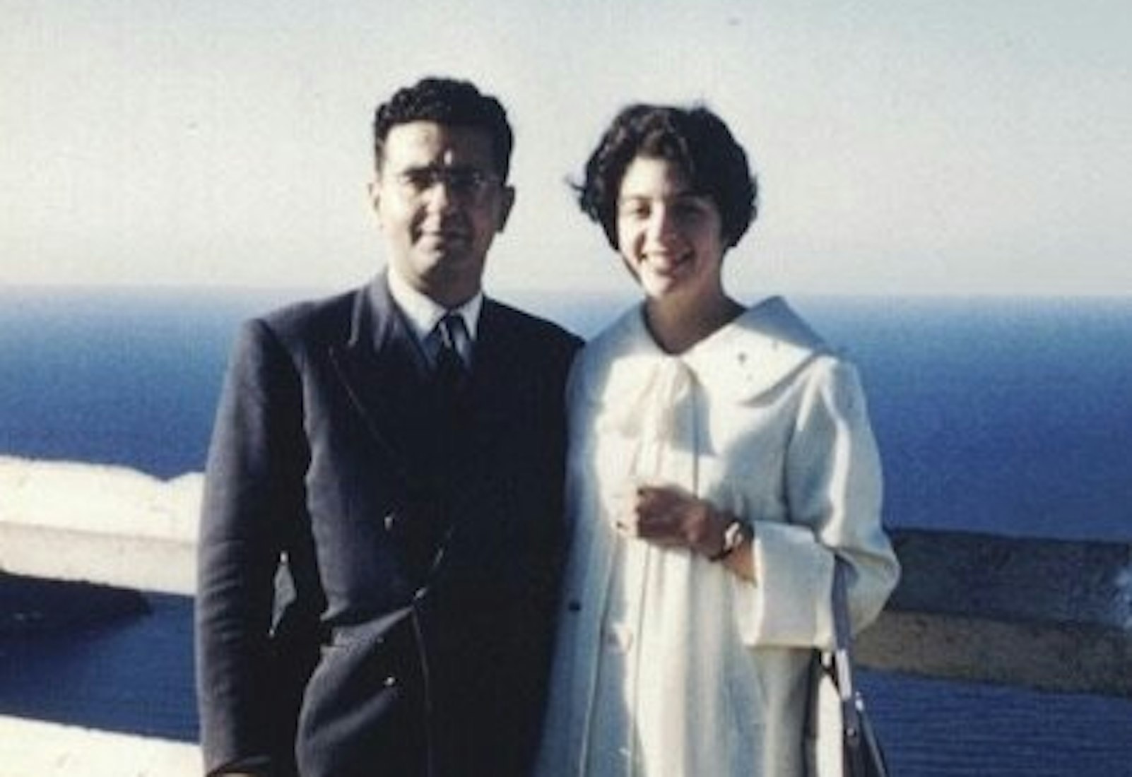 Michel’s parents Maurice and Danielle on the coast of Algeria in 1959.