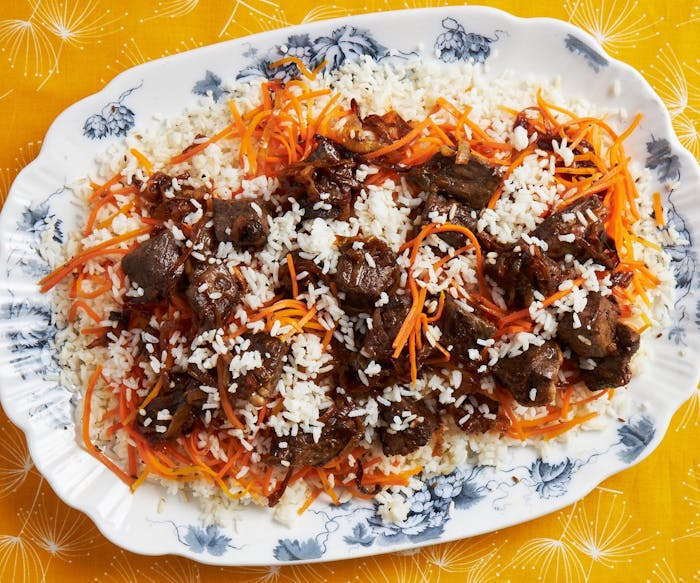Plov (Rice Pilaf With Carrots, Cumin, and Beef) image