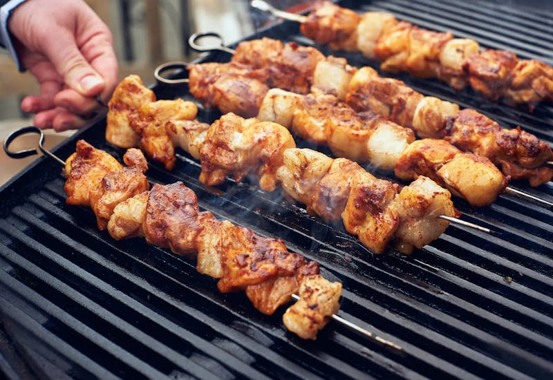 Chicken Skewers With Lamb Fat