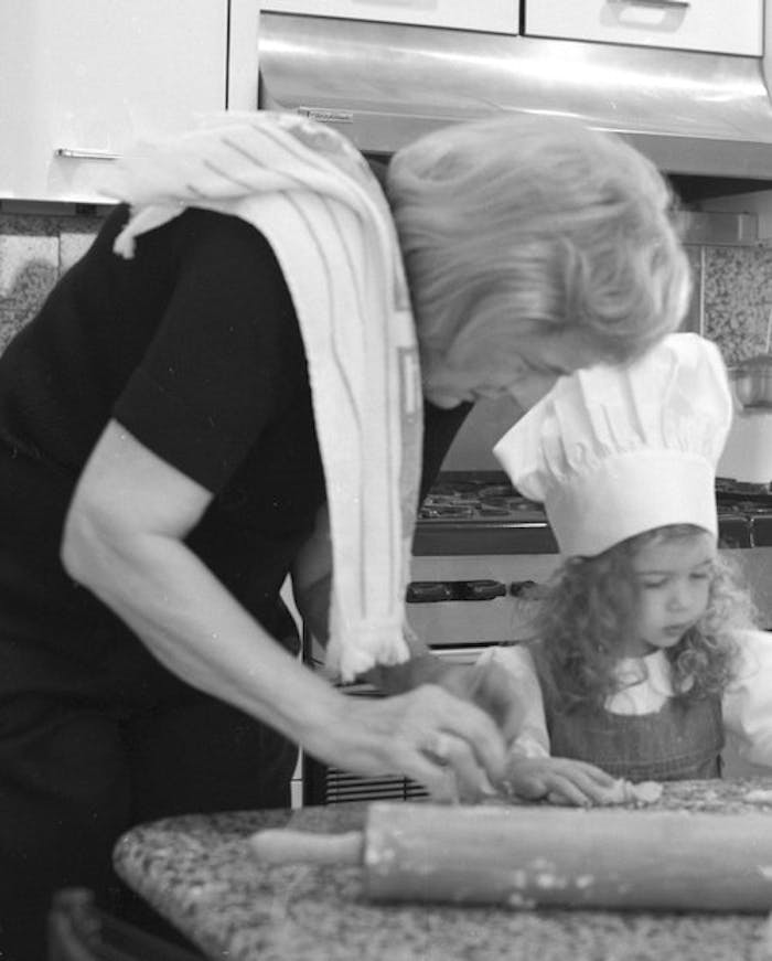 Lottie (right) with her grandmother Lottie (left) in Brooklyn in 1996.