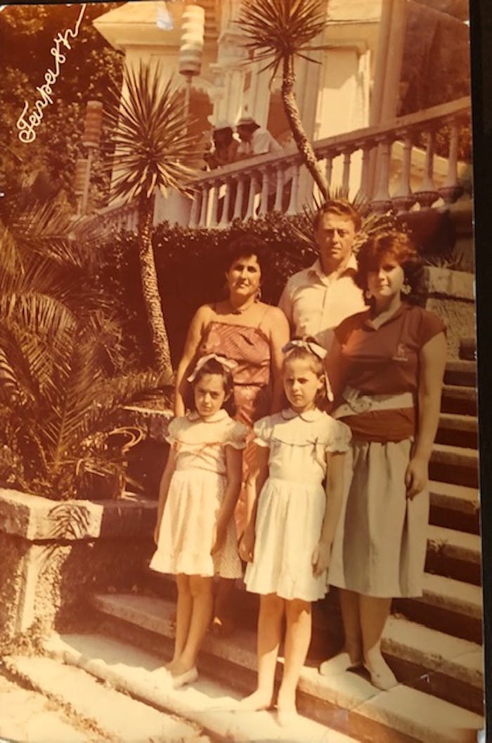 Left to right: Jane’s grandmother Rose, grandfather Leon, mother Melanie and aunts Irina and Anna in Ukraine in 1987.