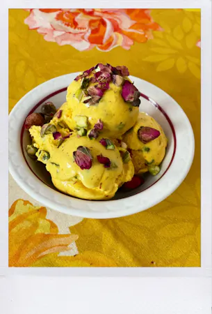 Saffron and Rose Water Ice Cream — Jewish Food Society