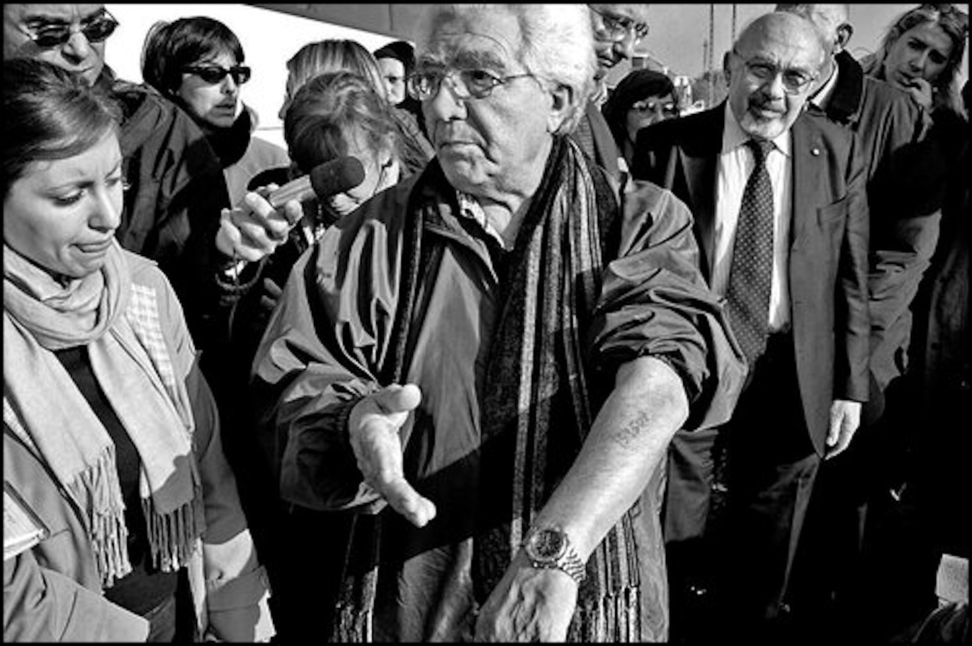 Enzo and Italo’s daughter, Caryna, visiting Auschwitz in 2005.