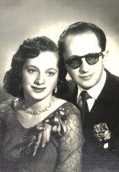 Ruth with her husband Jacobo in Mexico City in the 1950s.