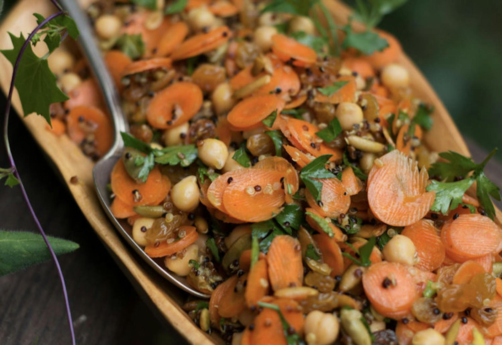 Carrot Salad With Chickpeas, Quinoa, and Pepitas