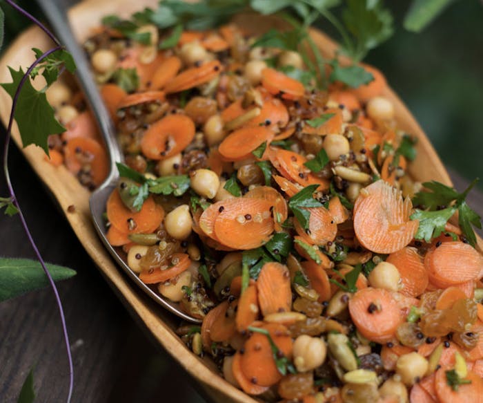 Carrot Salad With Chickpeas, Quinoa, and Pepitas image